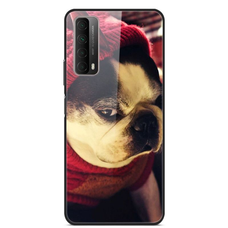 Hülle Huawei P Smart 2021 Spaß Hund Gehärtetes Glas