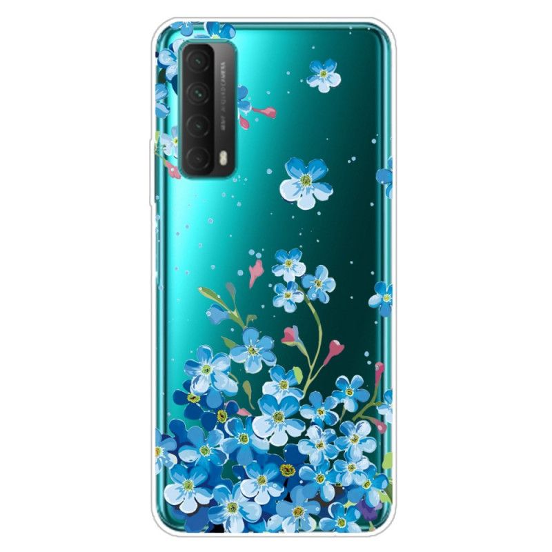 Hülle Huawei P Smart 2021 Strauß Blauer Blumen
