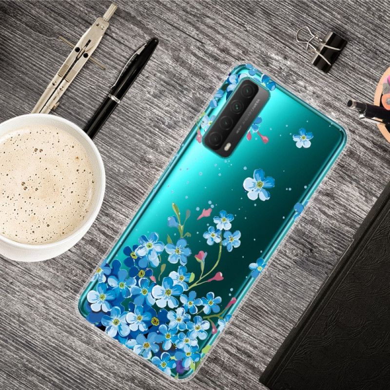 Hülle Huawei P Smart 2021 Strauß Blauer Blumen