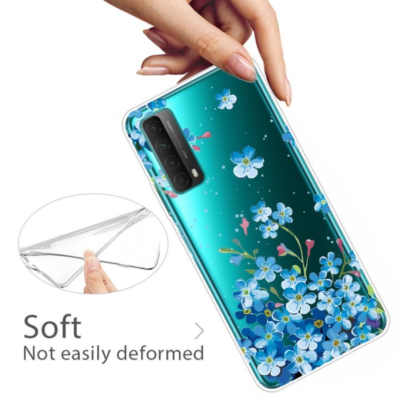 Hülle Huawei P Smart 2021 Strauß Blauer Blumen