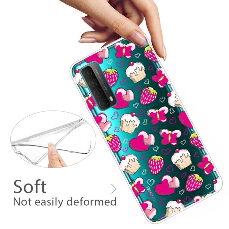 Hülle Huawei P Smart 2021 Transparente Liebeskuchen