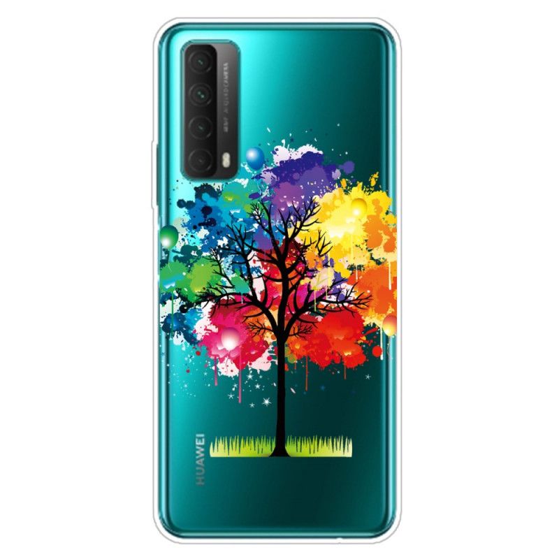 Hülle Huawei P Smart 2021 Transparenter Aquarellbaum