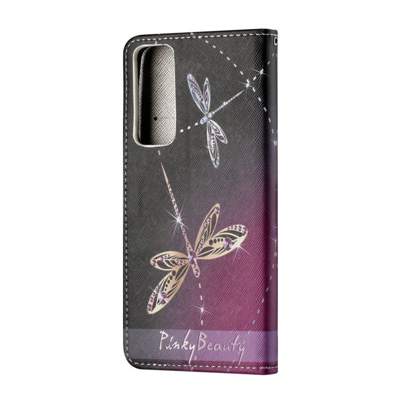 Lederhüllen Huawei P Smart 2021 Handyhülle Libellen Mit Tanga