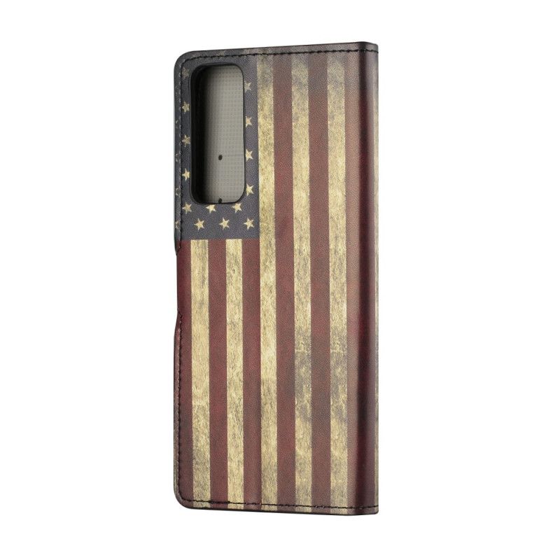 Lederhüllen Huawei P Smart 2021 Handyhülle Usa-Flagge