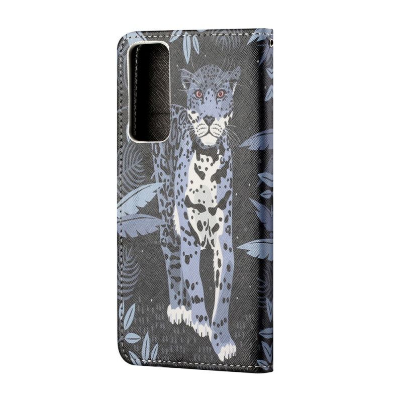 Lederhüllen Huawei P Smart 2021 Leopard Mit Tanga