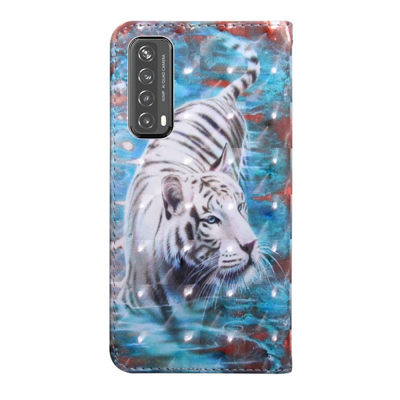 Lederhüllen Huawei P Smart 2021 Lichtfleck Lucien Der Tiger