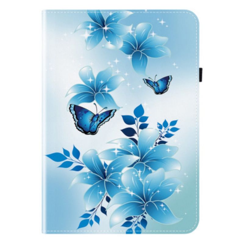 Case iPad Pro 13 (2025) Handyhülle Blaue Schmetterlinge