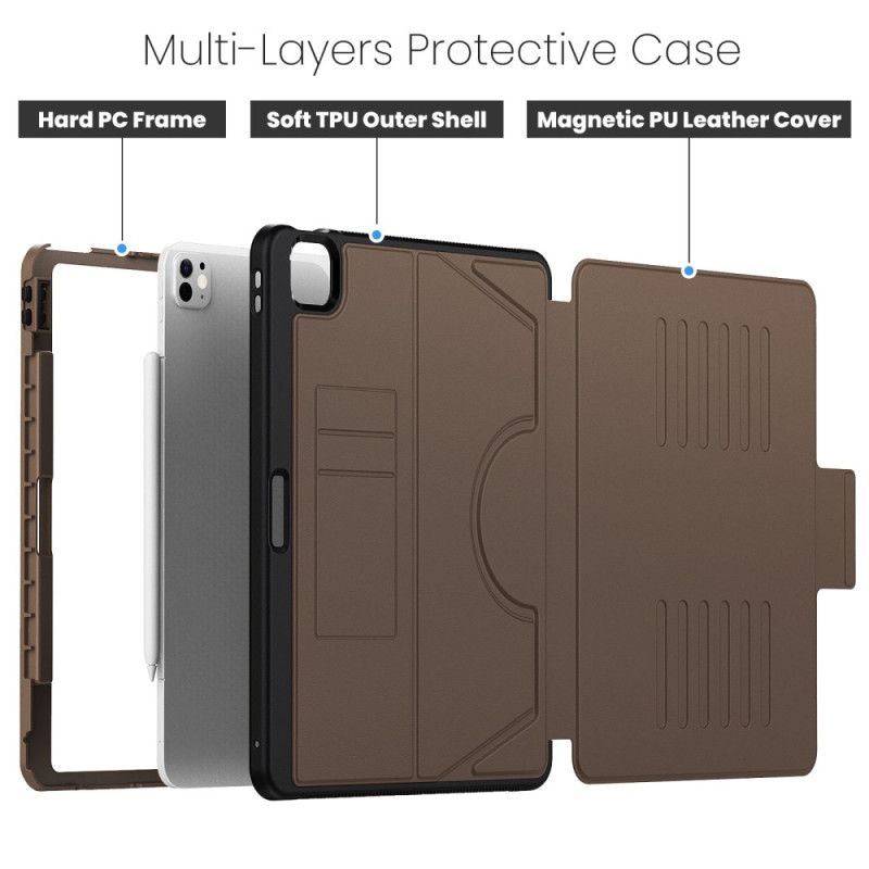 Case iPad Pro 13 (2025) Handyhülle U-förmiger Ständer Und Kartenhalter