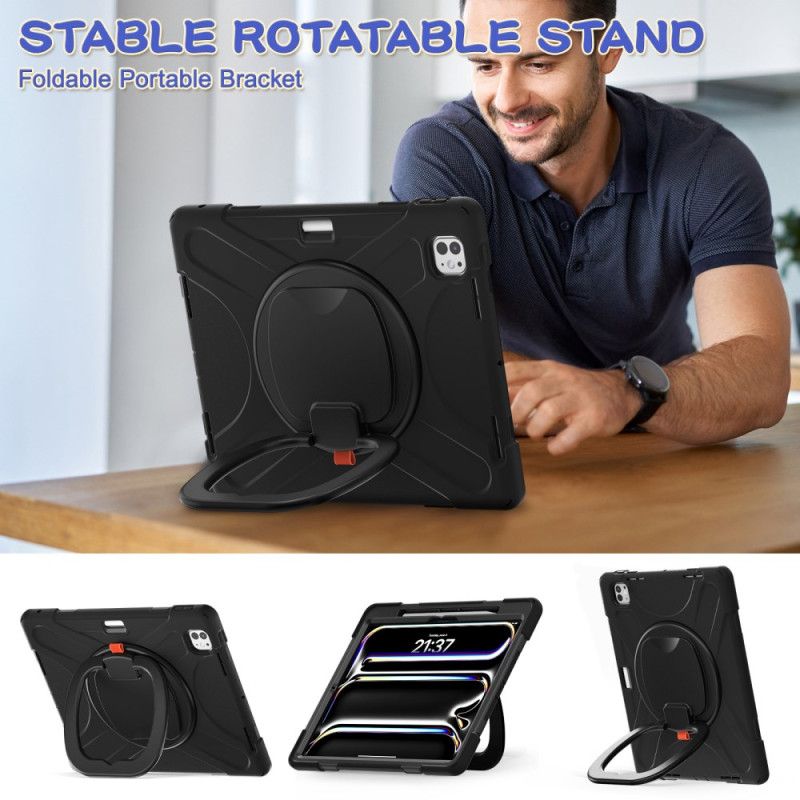 Hülle iPad Pro 13 (2025) Drehbarer Ständer Und Griff