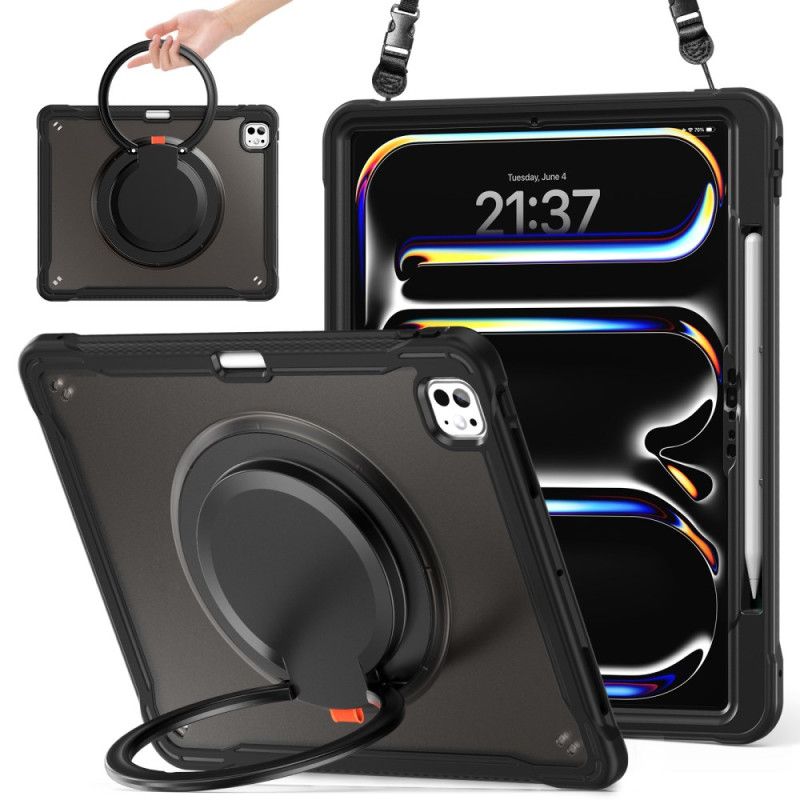 Hülle iPad Pro 13 (2025) Handyhülle Drehbarer Ständer Und Schultergurt