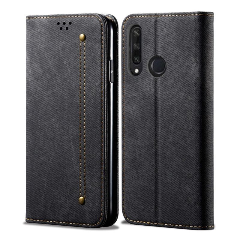 Flip Case Huawei Y6p Schwarz Jeansimitat-Jeans