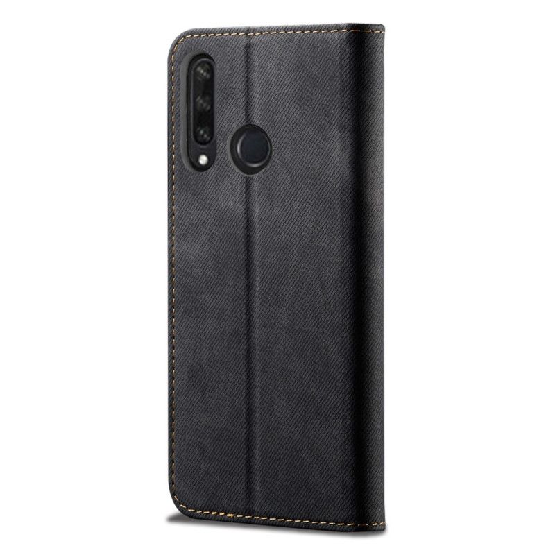 Flip Case Huawei Y6p Schwarz Jeansimitat-Jeans