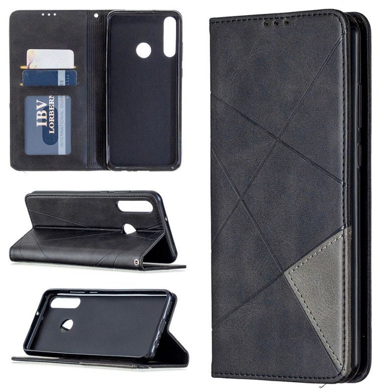 Flip Case Huawei Y6p Schwarz Künstlerstil