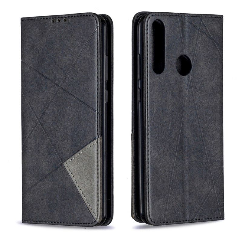 Flip Case Huawei Y6p Schwarz Künstlerstil