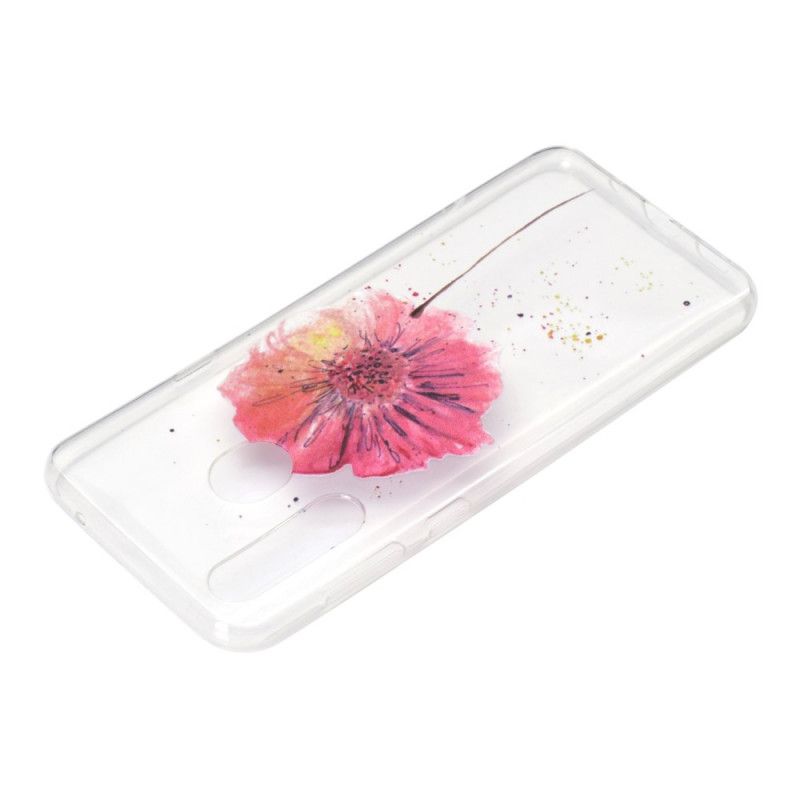 Hülle Für Huawei Y6p Transparente Aquarellmohnblume