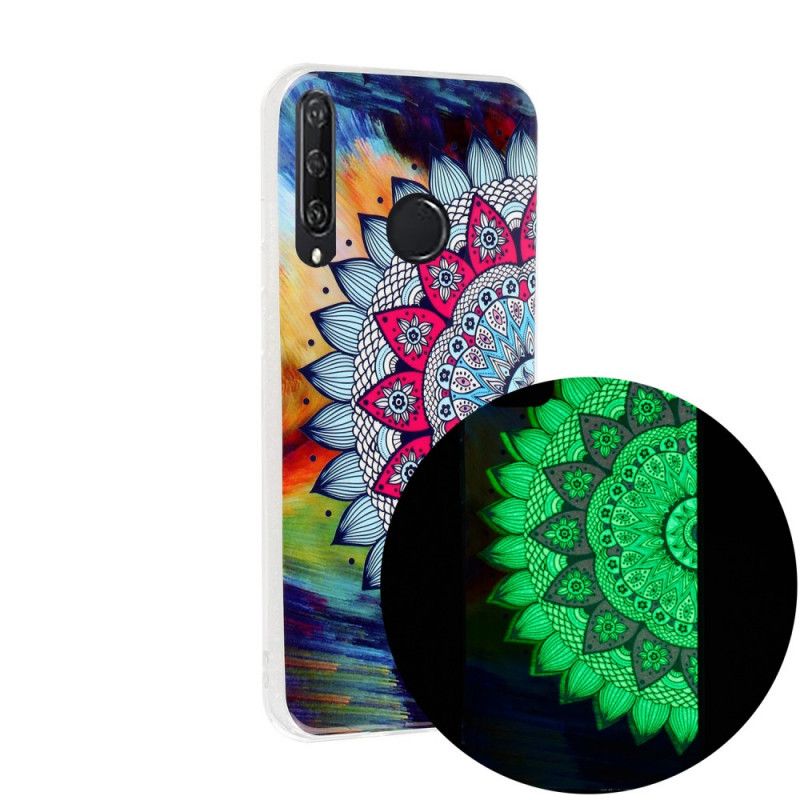 Hülle Huawei Y6p Fluoreszierendes Farbiges Mandala