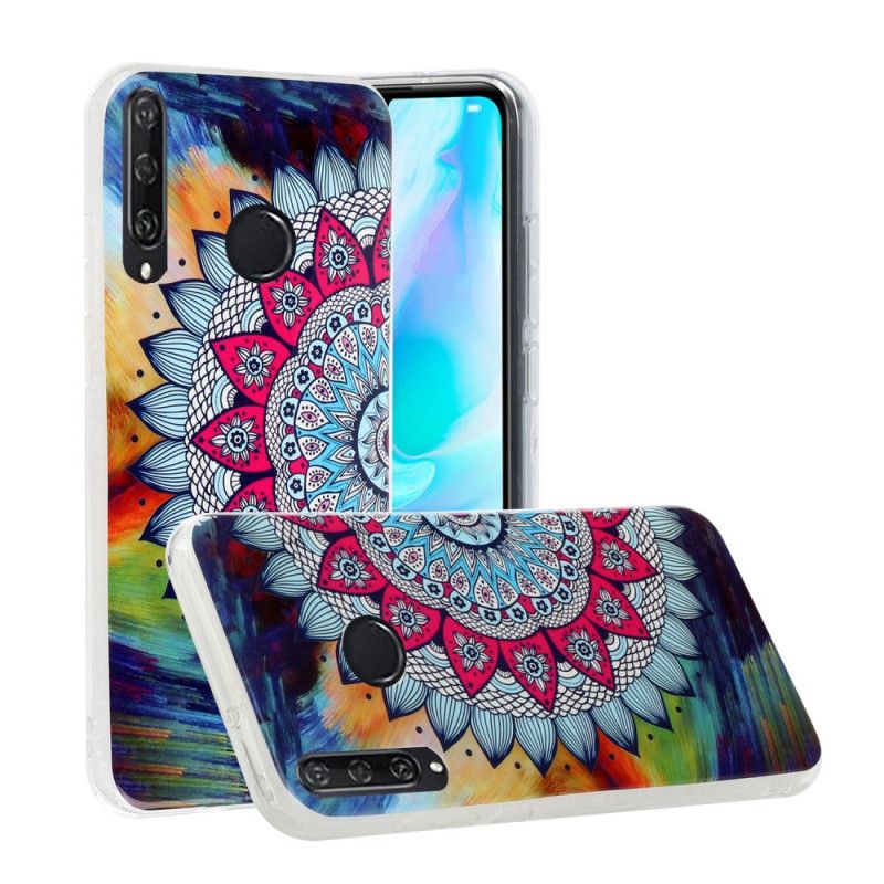 Hülle Huawei Y6p Fluoreszierendes Farbiges Mandala