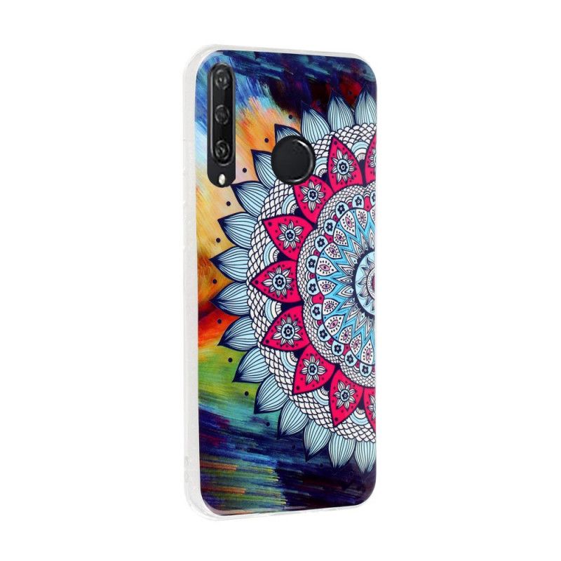 Hülle Huawei Y6p Fluoreszierendes Farbiges Mandala