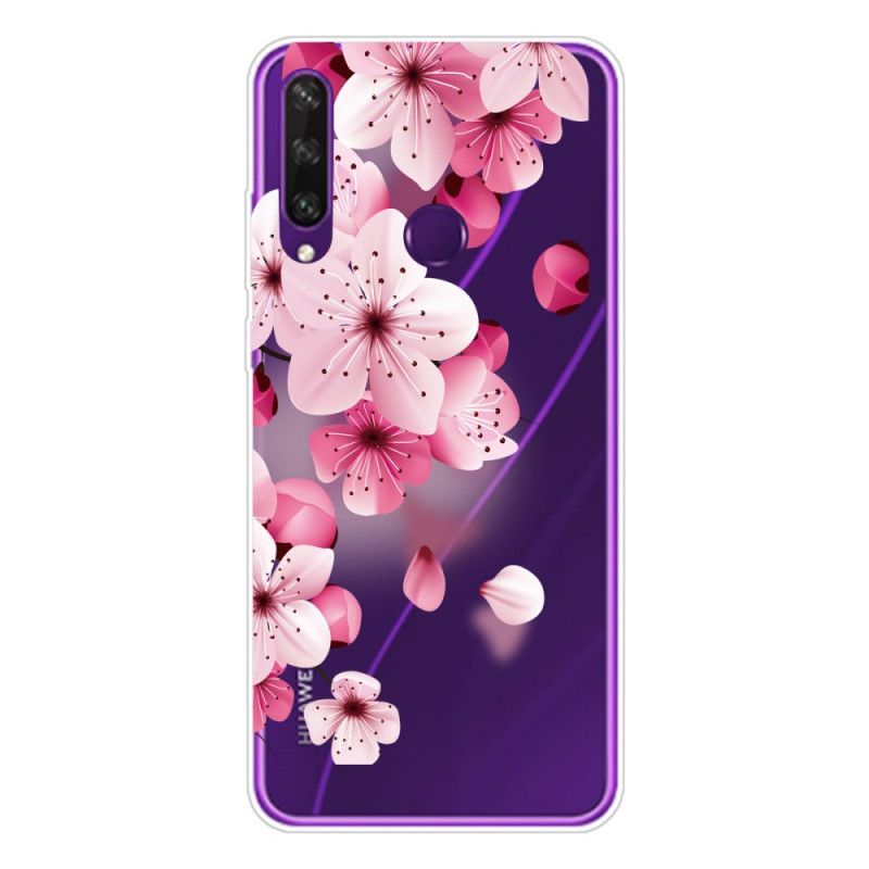 Hülle Huawei Y6p Magenta Premium Blumen