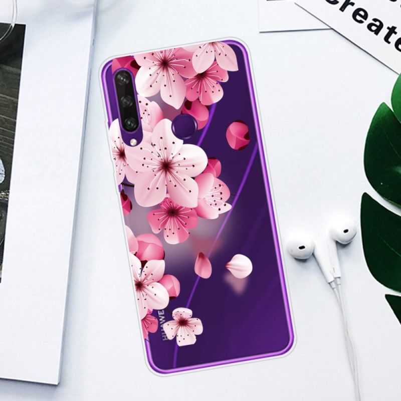 Hülle Huawei Y6p Magenta Premium Blumen