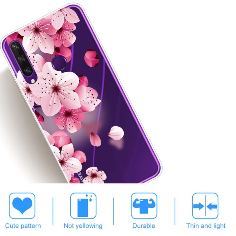 Hülle Huawei Y6p Magenta Premium Blumen