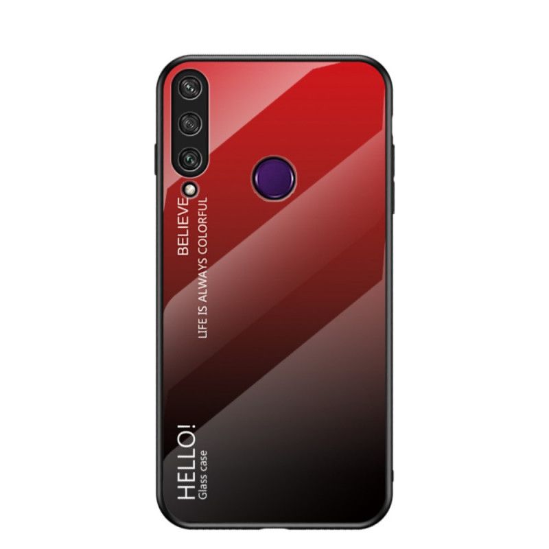 Hülle Huawei Y6p Schwarz Hallo Gehärtetes Glas