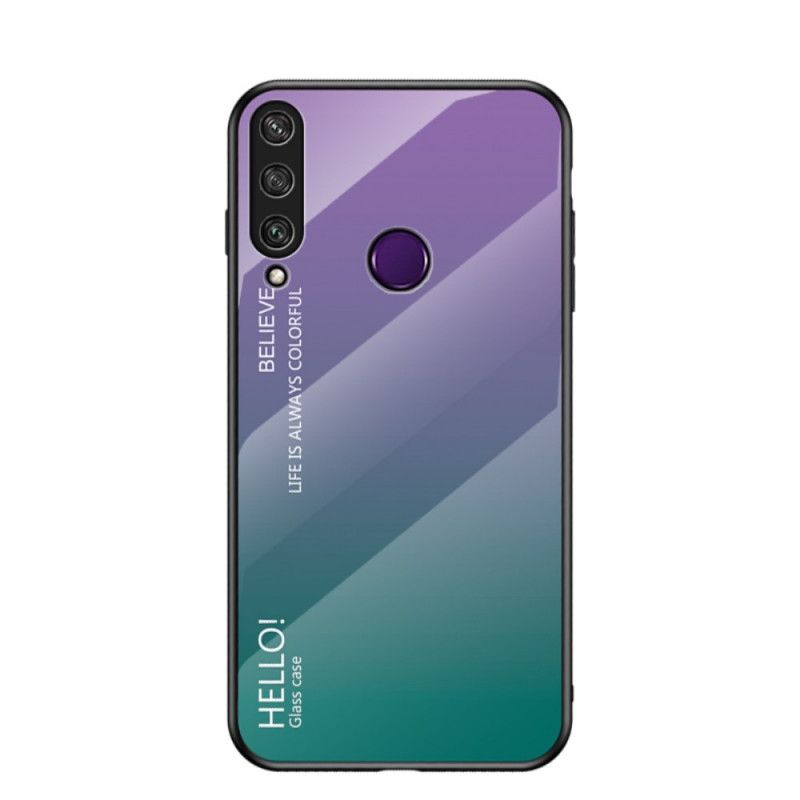 Hülle Huawei Y6p Schwarz Hallo Gehärtetes Glas