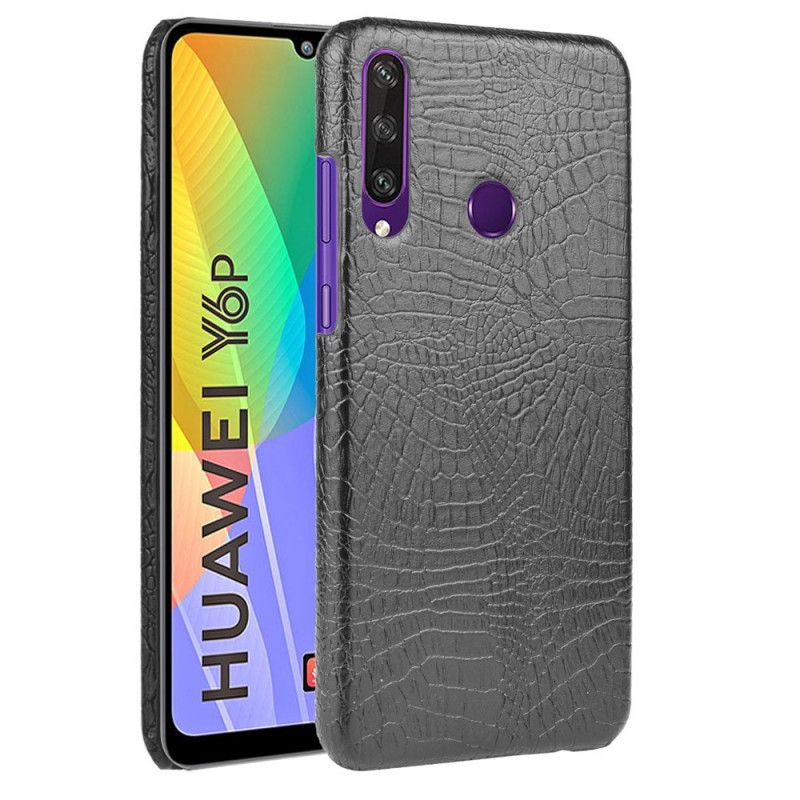 Hülle Huawei Y6p Schwarz Krokodilhauteffekt