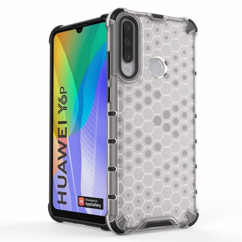 Hülle Huawei Y6p Schwarz Wabenstil