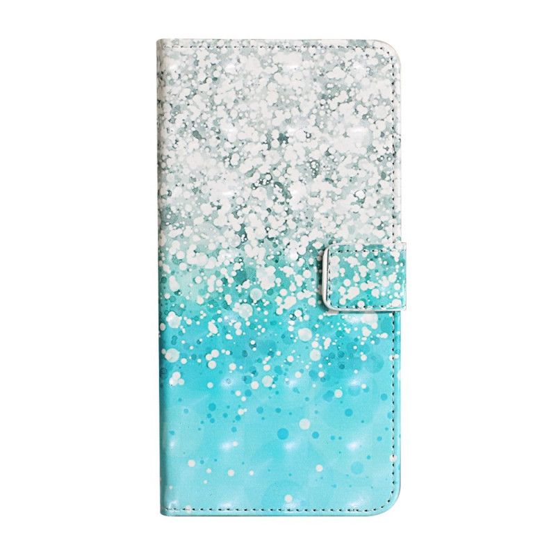 Lederhüllen Huawei Y6p Blauer Glitzergradient