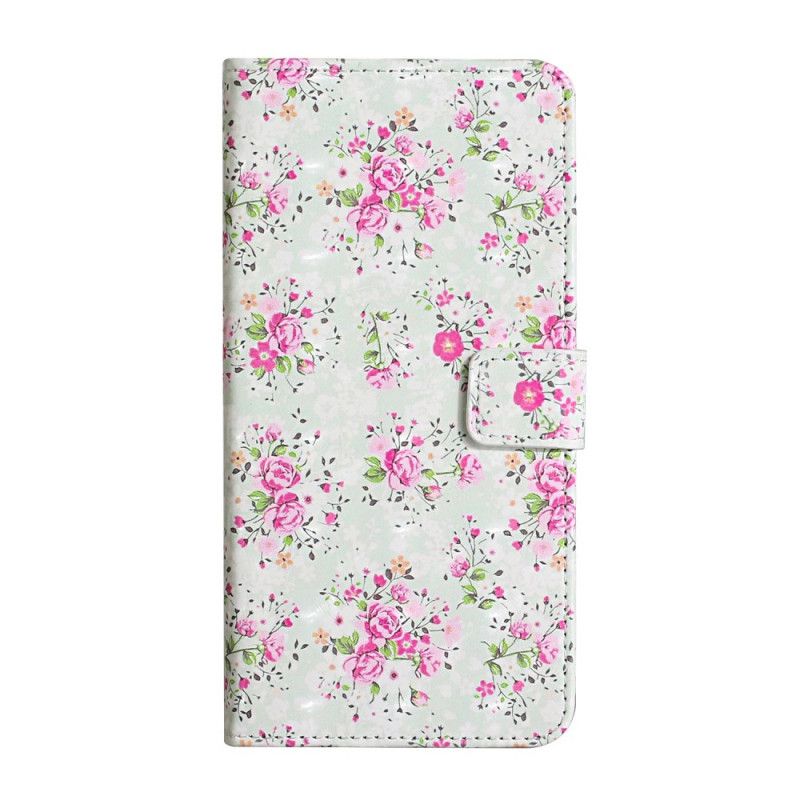 Lederhüllen Huawei Y6p Freiheit Design Blumen