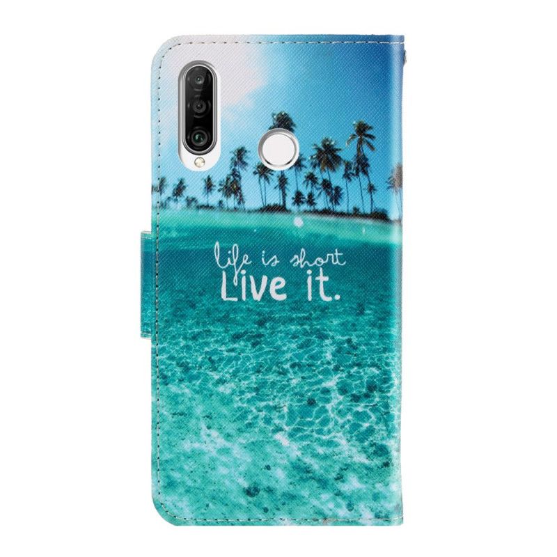 Lederhüllen Huawei Y6p Handyhülle Lebe Es Mit Tanga