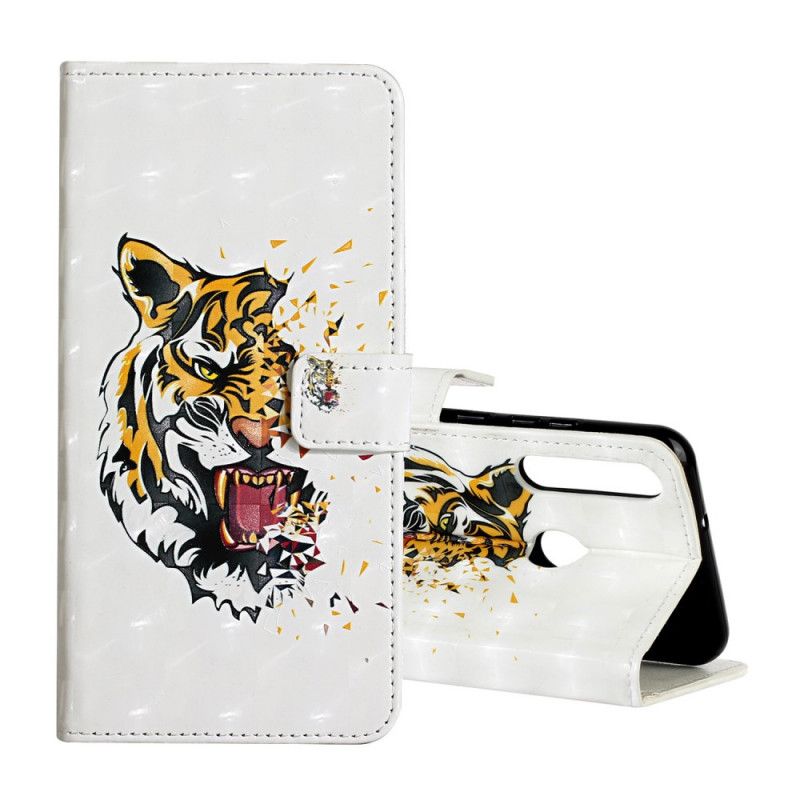 Lederhüllen Huawei Y6p Handyhülle Magischer Wilder Tiger