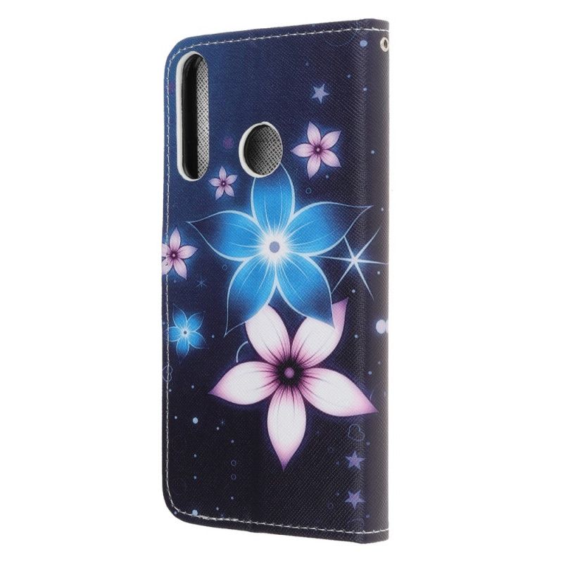 Lederhüllen Huawei Y6p Handyhülle Mondblumen Mit Tanga