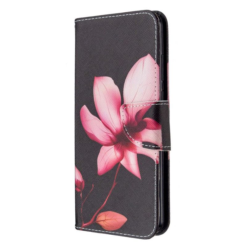 Lederhüllen Huawei Y6p Rosa Blume