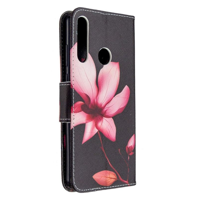 Lederhüllen Huawei Y6p Rosa Blume