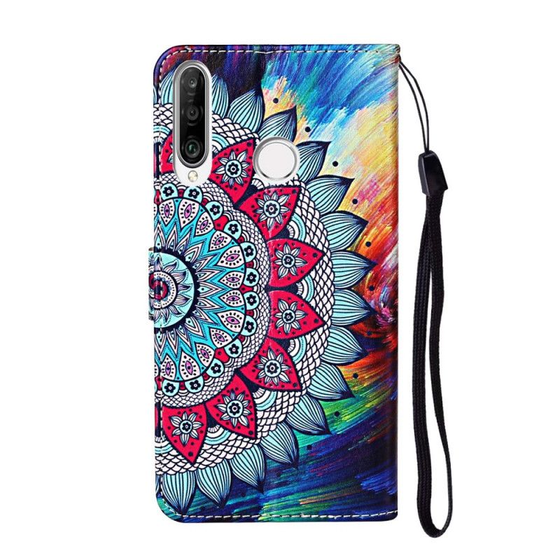 Lederhüllen Huawei Y6p Ultra Buntes Mandala