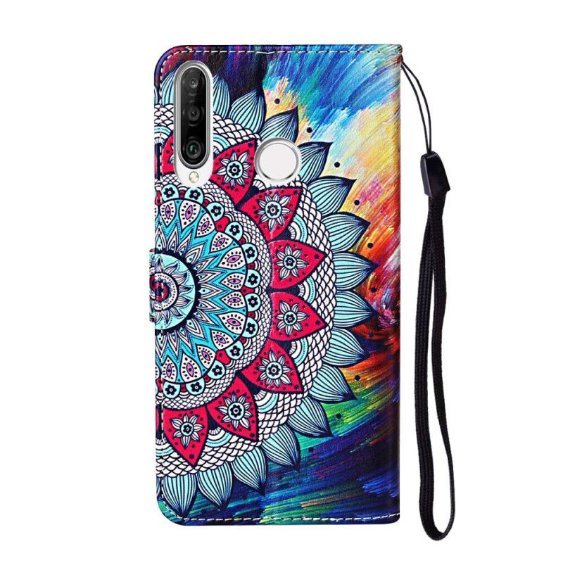 Lederhüllen Huawei Y6p Ultra Buntes Mandala