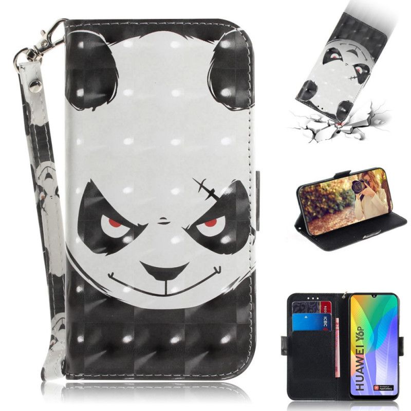 Lederhüllen Huawei Y6p Wütender Panda Mit Tanga