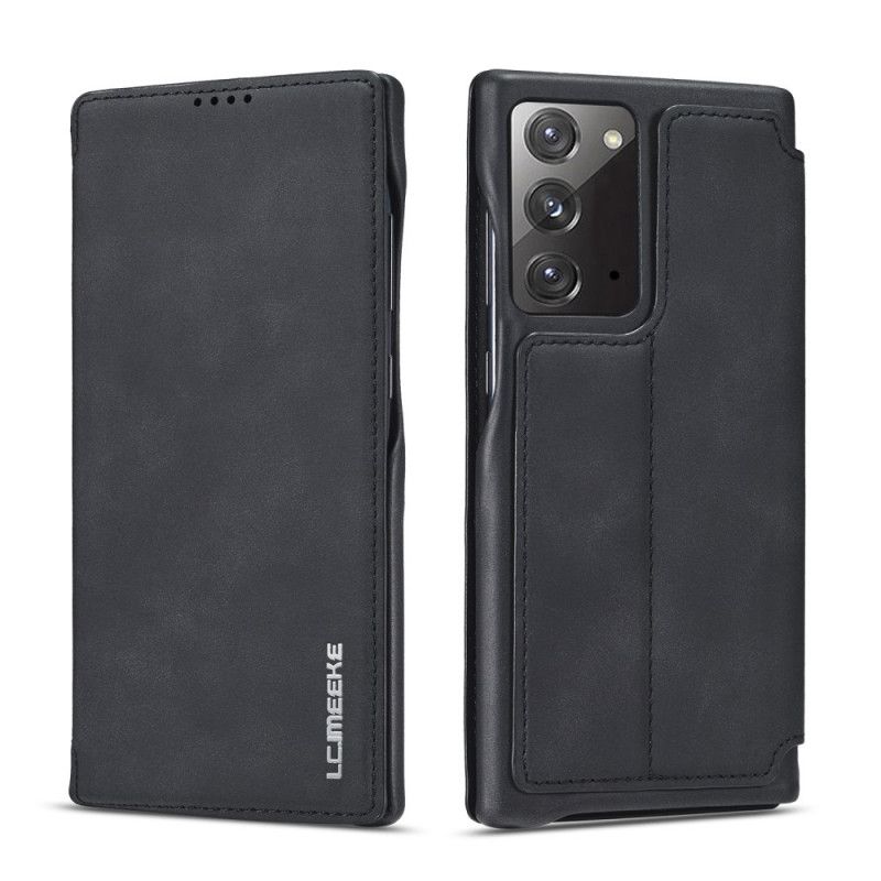 Flip Case Für Samsung Galaxy Note 20 Schwarz Lc.Imeeke Ledereffekt
