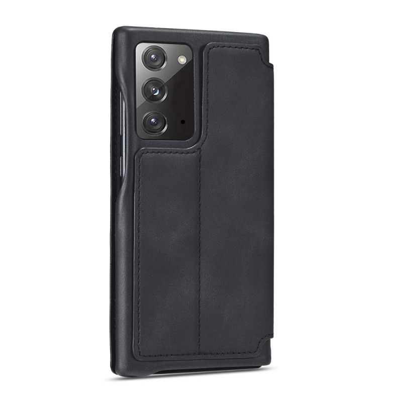 Flip Case Für Samsung Galaxy Note 20 Schwarz Lc.Imeeke Ledereffekt