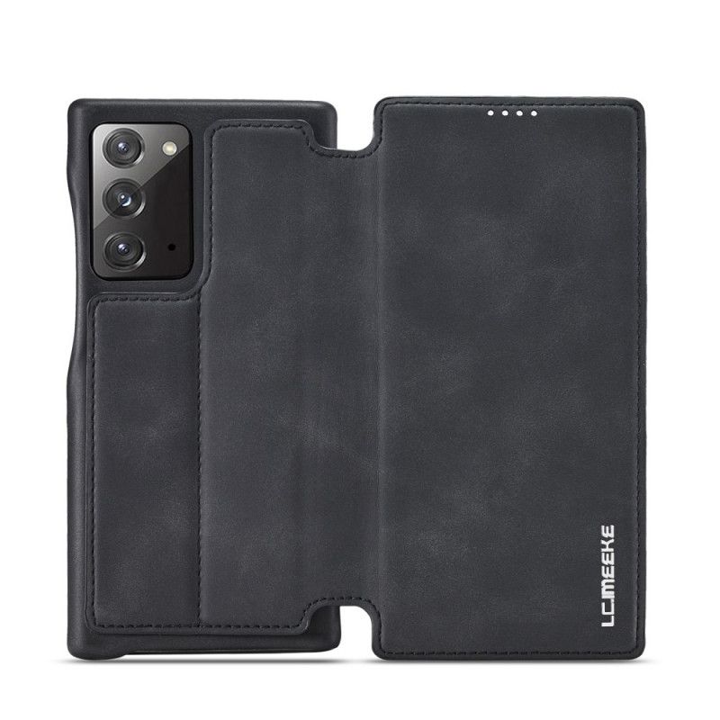 Flip Case Für Samsung Galaxy Note 20 Schwarz Lc.Imeeke Ledereffekt