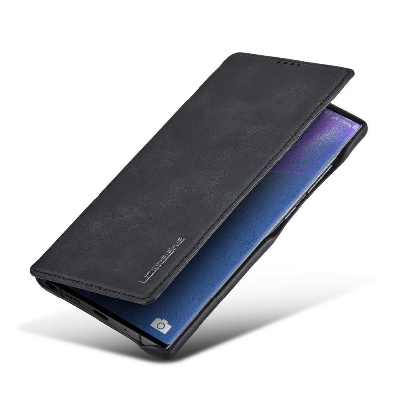 Flip Case Für Samsung Galaxy Note 20 Schwarz Lc.Imeeke Ledereffekt