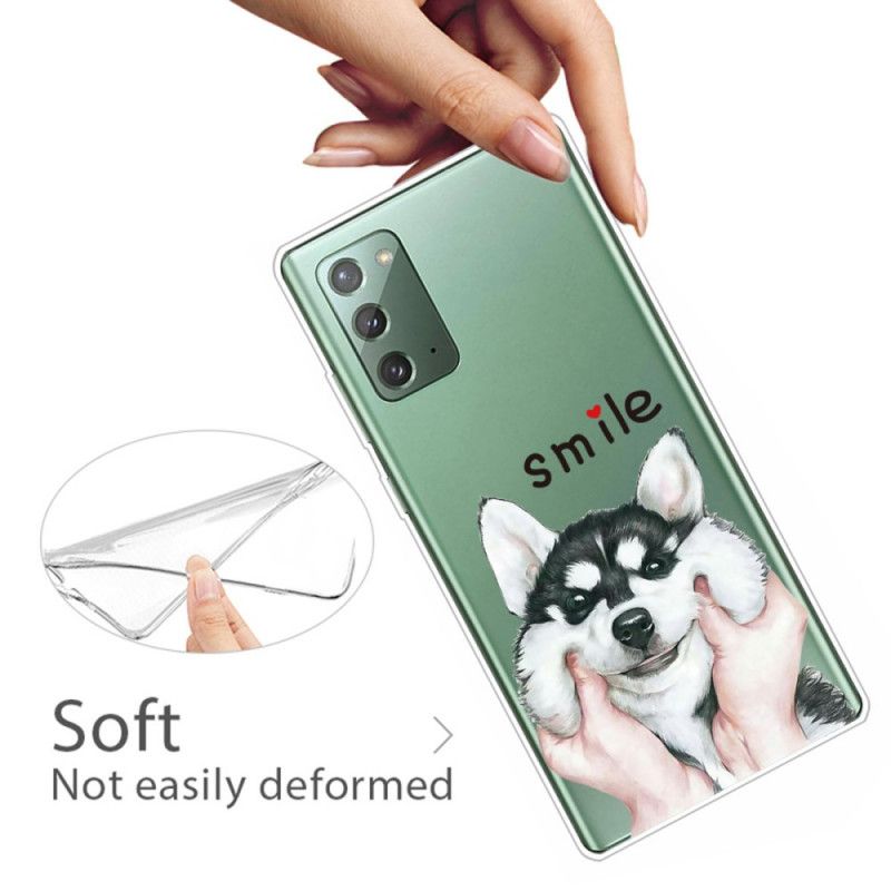 Hülle Samsung Galaxy Note 20 Lächeln Hund