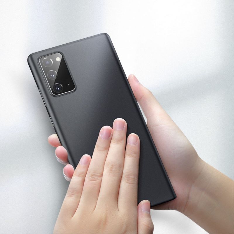 Hülle Samsung Galaxy Note 20 Schwarz Dünne Matte Texturbänke