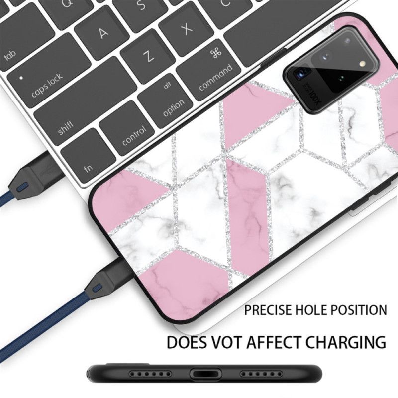 Hülle Samsung Galaxy Note 20 Schwarz Stilisierter Marmor