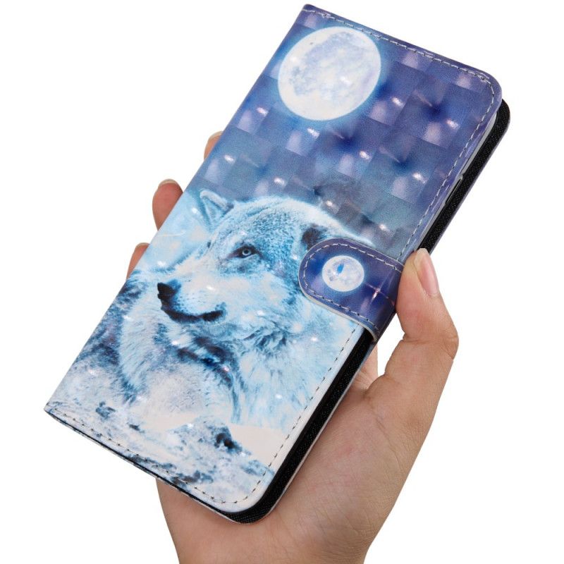 Lederhüllen Für Samsung Galaxy Note 20 Mondscheinwolf