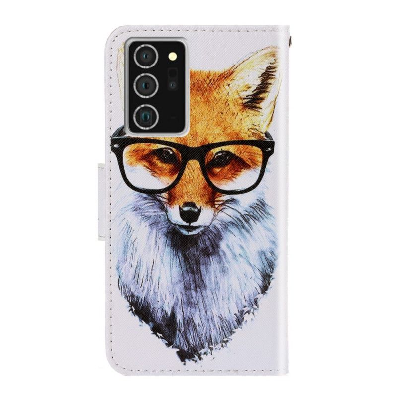 Lederhüllen Für Samsung Galaxy Note 20 Nerd-Tanga-Fuchs