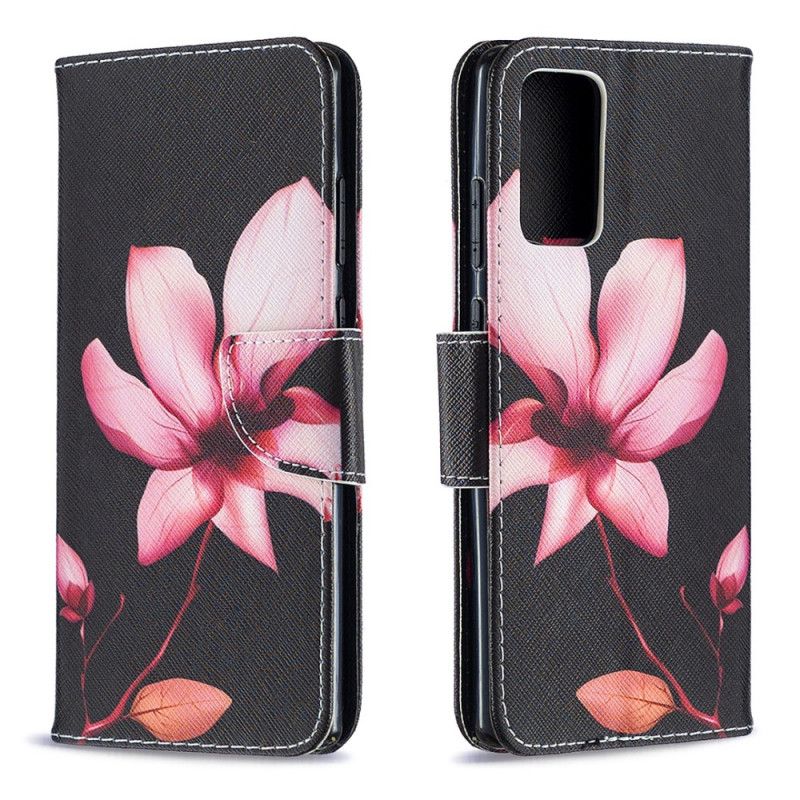 Lederhüllen Für Samsung Galaxy Note 20 Rosa Blume