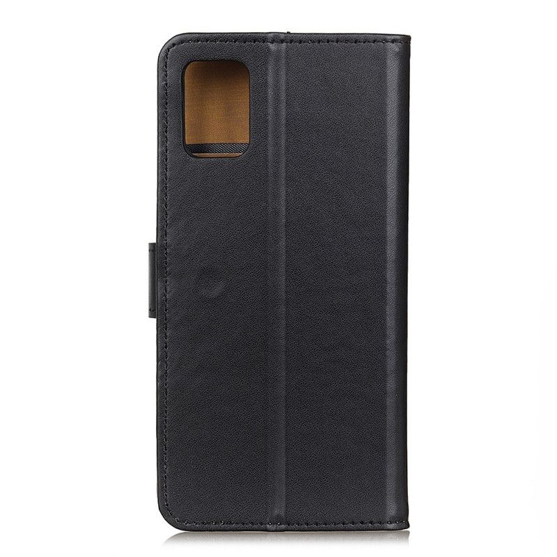 Lederhüllen Für Samsung Galaxy Note 20 Schwarz Einfaches Kunstleder